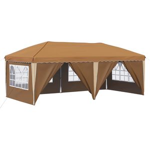 vidaXL Carpa Plegable para Fiestas 575 x 288 x 245 cm Beige