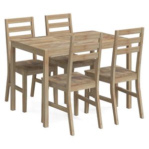 vidaXL Juego de comedor 5 piezas madera maciza de acacia