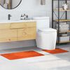 vidaXL Conjunto de alfombra de ba&ntilde;o antideslizante 2 pcs Naranja PP