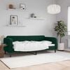 vidaXL Sof&aacute; cama sin colch&oacute;n terciopelo verde oscuro 80x200 cm