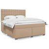 vidaXL Cama box spring con colch&oacute;n cuero sint&eacute;tico capuchino 180x200cm