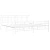 vidaXL Estructura cama sin colch&oacute;n con estribo metal blanco 193x203 cm
