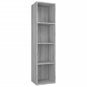 vidaXL Estanter&iacute;a/mueble de TV contrachapada gris Sonoma 36x30x143 cm