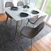 Venture Home Sillas de comedor 2 uds Polar poli&eacute;ster gris y natural