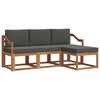 vidaXL Conjunto de sof&aacute;s de exterior 4 pcs Natural y Antracita