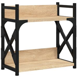 vidaXL Soporte de impresora 2 niveles roble Sonoma 40x20x40 cm