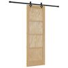vidaXL Puerta Corredera Natural y negro 73,5 x 211 cm