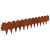 vidaXL Borde de C&eacute;sped 10 pcs 103 x 20 cm Acero Oxidado