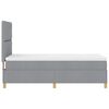 vidaXL Cama tipo Box Spring con colch&oacute;n Gris Claro 100 x 200 cm tela
