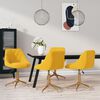 vidaXL Sillas de comedor giratorias 4 uds terciopelo amarillo mostaza