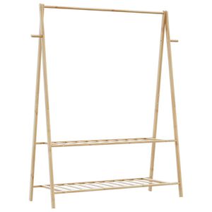 vidaXL Perchero con estantes bamb&uacute; 132x45,5x150,5 cm