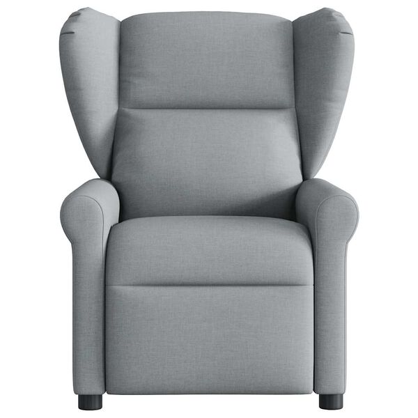 vidaXL Sill&oacute;n reclinable de masaje de tela gris claro