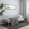 vidaXL Estructura de sof&aacute; cama sin colch&oacute;n metal blanco 90x200 cm