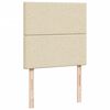 vidaXL Cama box spring con colch&oacute;n tela color crema 100x200 cm