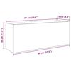 vidaXL Mueble de pared ba&ntilde;o madera ingenier&iacute;a roble Sonoma 80x25x30 cm
