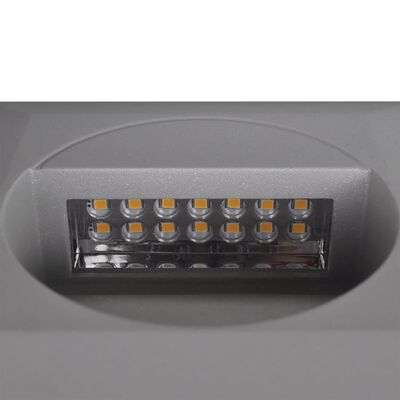 Foco LED cuadrado empotrable para escaleras 126 x 126 x 65,5 mm