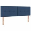 vidaXL Cama tipo Box Spring con colch&oacute;n Azul 140 x 190 cm tela