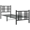 vidaXL Estructura cama sin colchón con estribo metal negro 75x190 cm