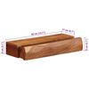 vidaXL Estantes de pared 2 unidades 40x17x8 cm madera maciza acacia