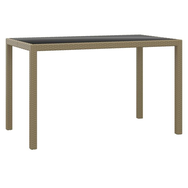 vidaXL Set comedor de jard&iacute;n 3 pzas con cojines rat&aacute;n sint&eacute;tico beige