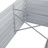vidaXL Arriate de jard&iacute;n de acero galvanizado gris 240x80x77 cm