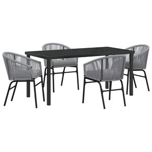 vidaXL Conjunto de Comedor de Jard&iacute;n 5 pcs Antracita