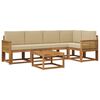 vidaXL Conjunto de sof&aacute;s de exterior con coj&iacute;n 6 pcs Natural y Beige