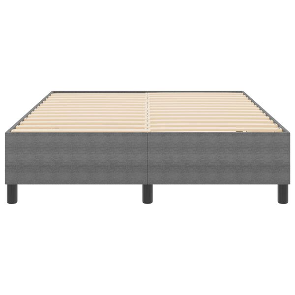 vidaXL Cama de plataforma Gris Claro 160 x 200 cm tela