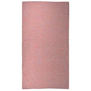 vidaXL Alfombra de exterior de tejido plano rojo 80x150 cm