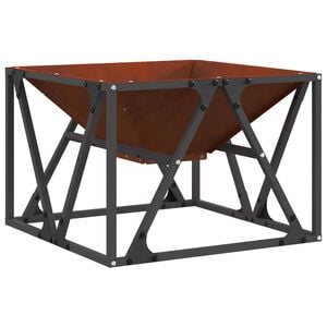 vidaXL Taz&oacute;n de fuego Oxidado 50 x 50 x 35 cm Acero autopatinable
