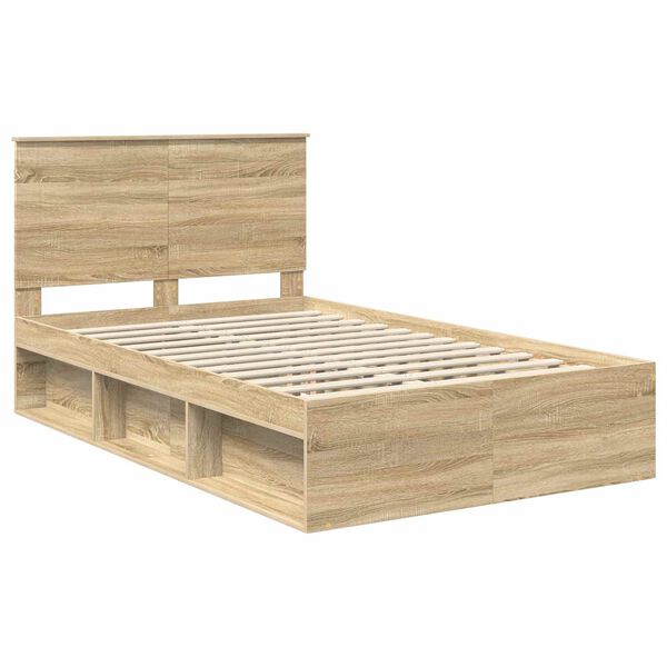 vidaXL Estructura de cama Sonoma 120 x 200 cm Madera de pino macizo