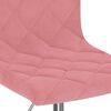 vidaXL Silla de comedor giratoria de terciopelo rosa