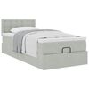 vidaXL Estructura cama otomana colchón terciopelo gris claro 90x200cm