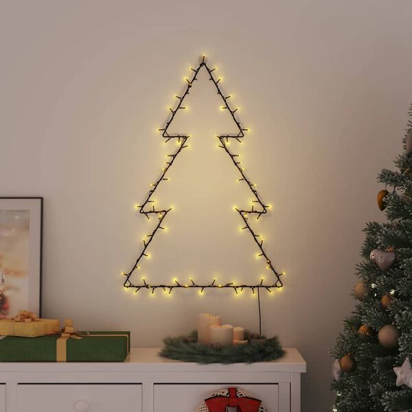 vidaXL Luces de Navidad Silueta de &Aacute;rbol 115 LEDs blanco c&aacute;lido
