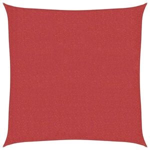 vidaXL Toldo de vela HDPE rojo 160 g/m&sup2; 2x2 m