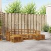 vidaXL Juegos de sof&aacute;s 6 pcs Natural Madera de Acacia S&oacute;lida