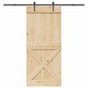 vidaXL Puerta corredera con herrajes madera maciza de pino 100x210 cm