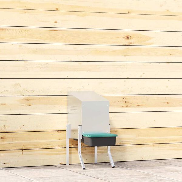 vidaXL Nido para gallinas de 1 compartimento con patas de acero galvanizado