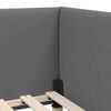 vidaXL Estructura de cama en esquina Gris oscuro 90 cm x 200 cm