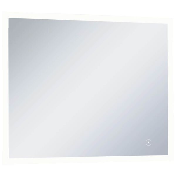 vidaXL Espejo de pared de baño con LED y sensor táctil 80x60 cm