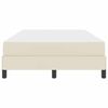 vidaXL Estructura de cama con colch&oacute;n Crema 120 x 200 cm tela