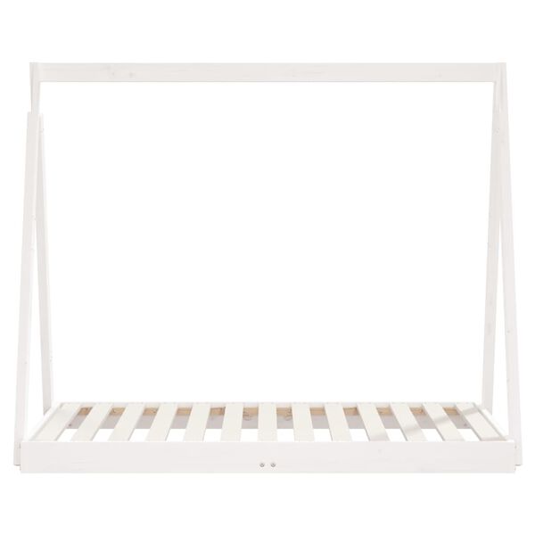 vidaXL Estructura de cama para ni&ntilde;os madera de pino blanco 70x140 cm