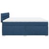 vidaXL Cama box spring con colch&oacute;n tela azul 200x200 cm