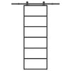 vidaXL Puerta corredera con set herrajes vidrio ESG aluminio 76x205 cm
