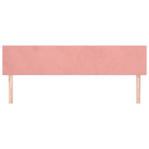 vidaXL Cabeceros terciopelo rosa 180x5x78/88 cm