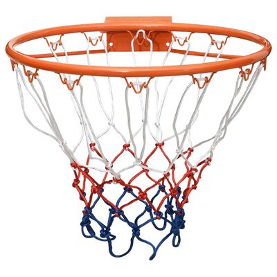 vidaXL Aro de baloncesto acero naranja 39 cm