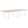 vidaXL Patas para mesa de comedor en forma de U (3 unidades), color blanco, 100 x (72-73) cm, acero