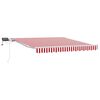vidaXL Toldo retr&aacute;ctil Rojo y blanco 350 x 250 cm Tela y Aluminio