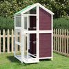 vidaXL Casita para p&aacute;jaros madera maciza pino color moca 97x81x152 cm