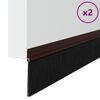 vidaXL Sellos de cepillo para puertas autoadhesivos 2 pcs Marrón